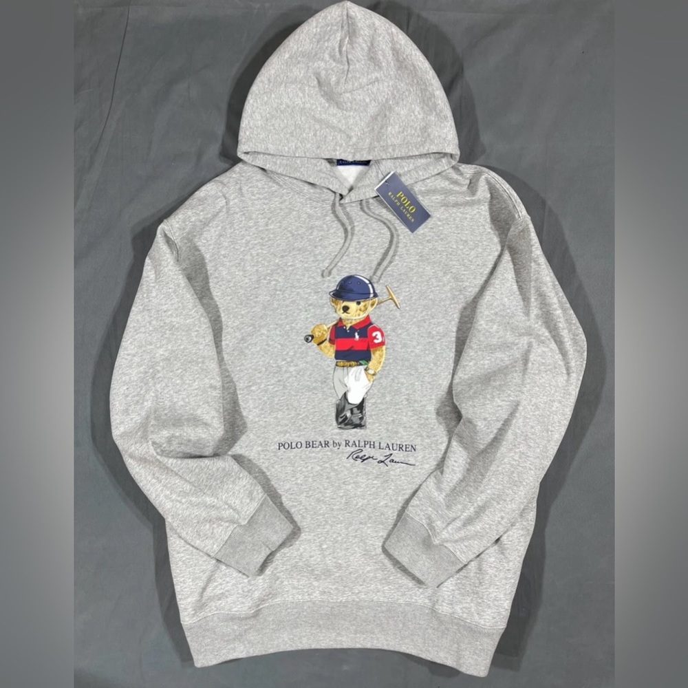 Polo Ralph Lauren Polo Bear Hoodie Sweatshirt Gray 3XB 4XLT Big&Tall